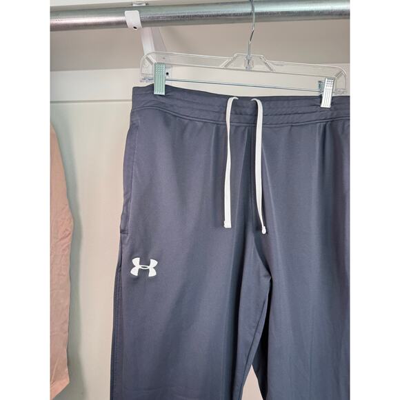 Under Armour Men’s Large Gray Athletic Tapered Joggers Sweatpants UA Logo - Picture 2 of 7